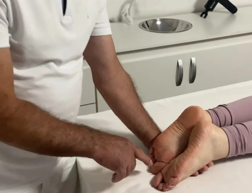 Registro visual antes do atendimento de alinhamento da coluna